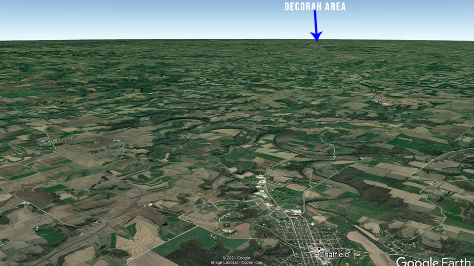 The view from 10,000 feet in Chatfield, MN