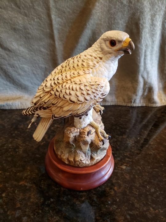 Porcelain Gyrfalcon Figurine