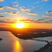 October 9, 2022: A stunning sunrise from the top of Great Spirit Bluff.