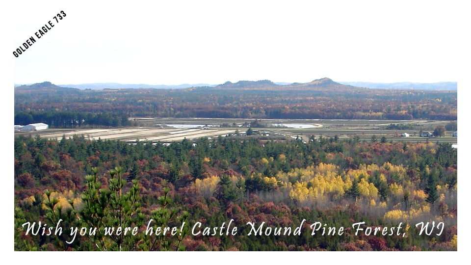 Wish you were here! 733's postcard from Castle Mound Pine Forest in WI