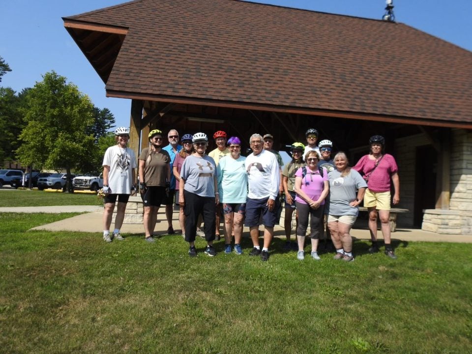 The bike riders! If you don't bring a bike, you can rent an electric bike from Decorah Bicycles. The electric bikes were very popular and the weather could not have been nicer! Photo courtesy Iriscats