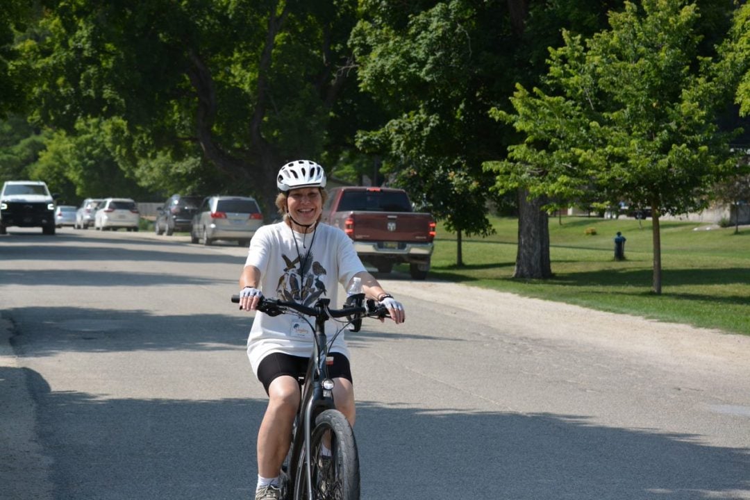 Glogdog, our intrepid bike ride leader! About 13 people joined us on the ride this year.